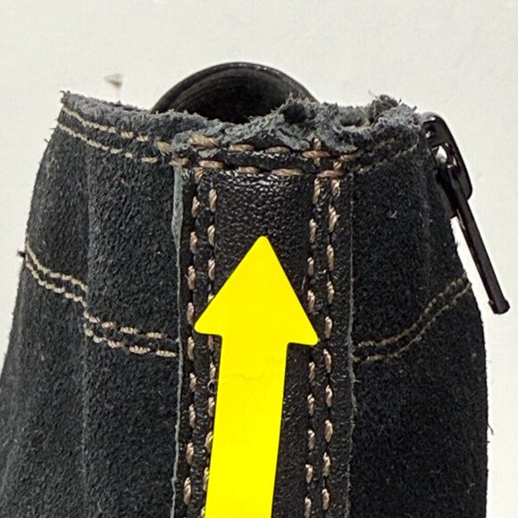 Clarks Whistle Watch Ankle Boots Sz 10 Black Leather Biker Booties 16724 - Picture 6 of 9